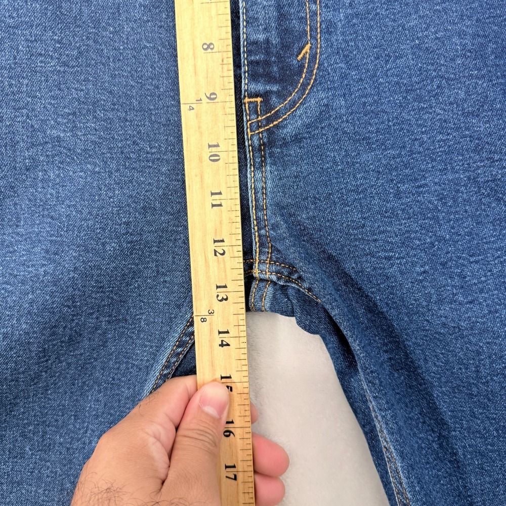 Levis 502 Jeans Mens 38x32 (40x31) Blue Taper Leg Stretch - Picture 6 of 10